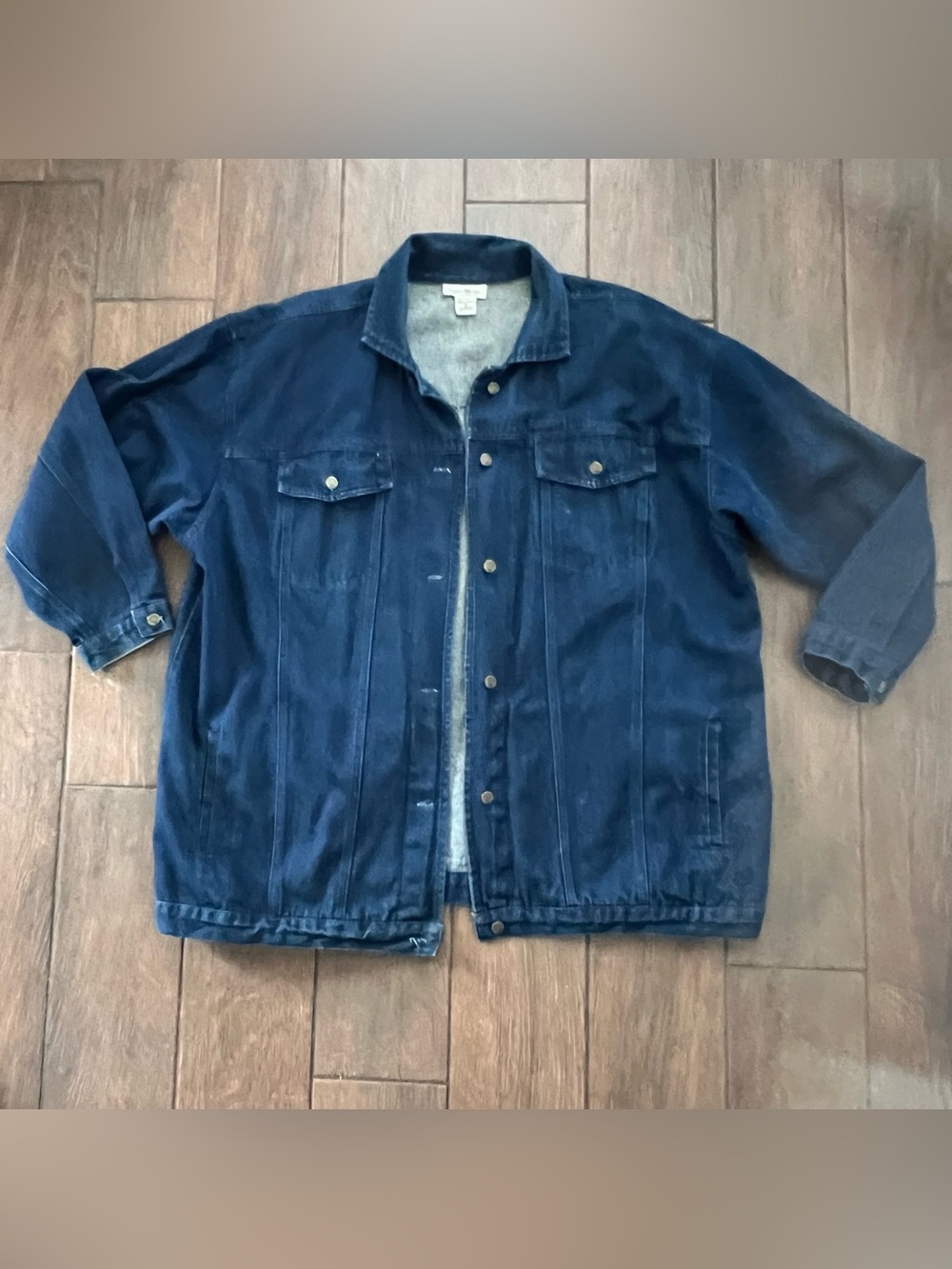 Vintage Denim Chore Coat Jacket Hunter's Run size 1X